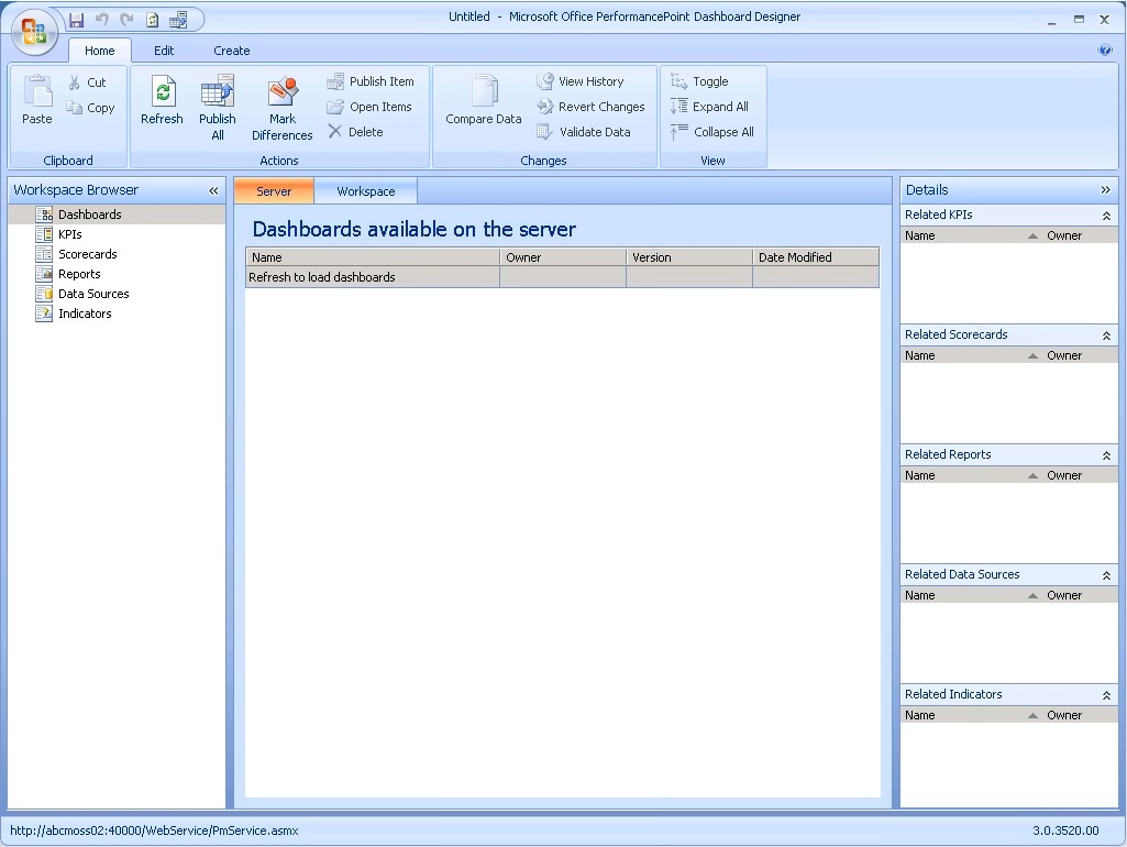 Microsoft PerformancePoint Server Dashboard Designer (2007)
